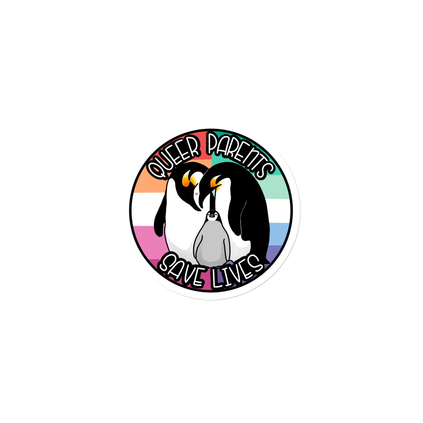 Queer Parents Save Lives - Gay/Lesbian Penguins Magnet