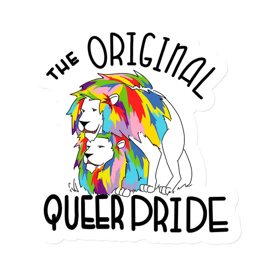 The Original Queer Pride White/Rainbow Lions Magnet