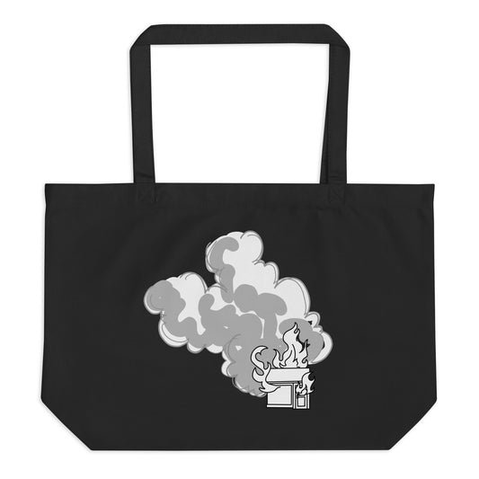 Shop On Fire Bonus Panel DITL Large organic tote bag