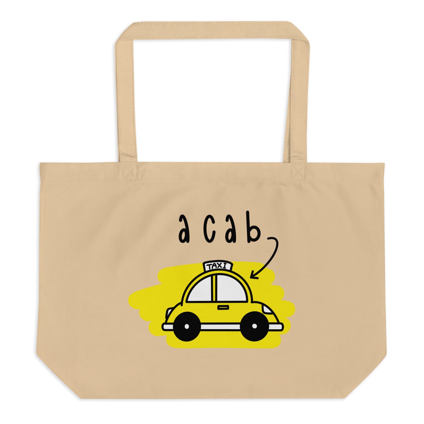 It's A CAB! Large organic tote bag