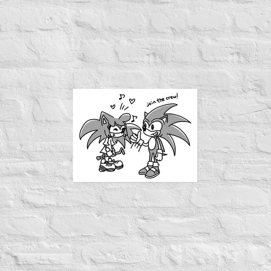 Luna The Hedgehog "Join The Crew" Bonus Panel DITL Luster paper poster