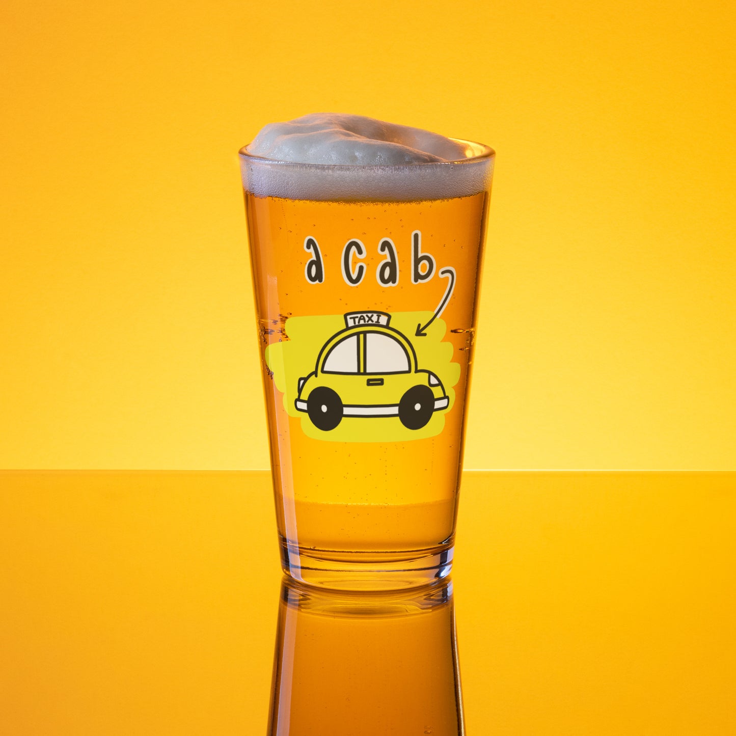 It's A CAB! Shaker pint glass