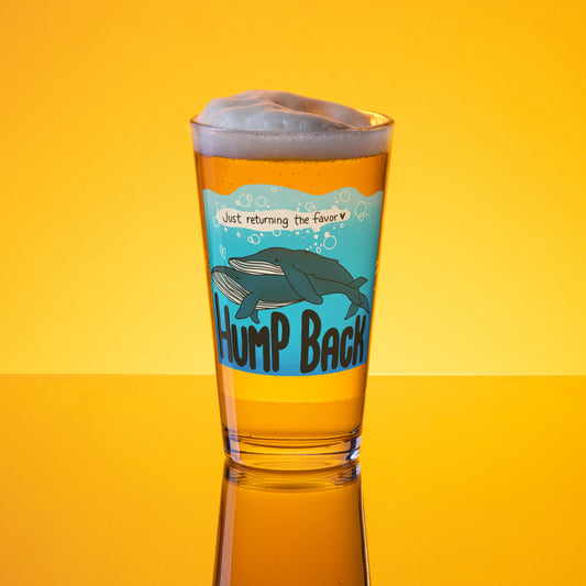 Humpback: Just Returning The Favor - Nature is Queer Shaker pint glass