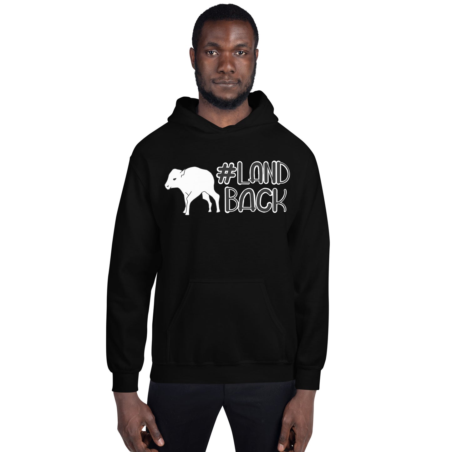 #LandBack White Buffalo Calf Unisex Hoodie