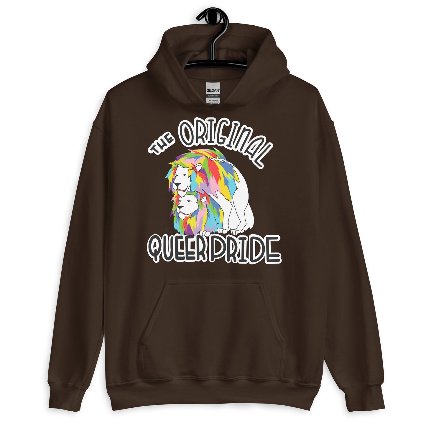 The Original Queer Pride White/Rainbow Lions Unisex Hoodie