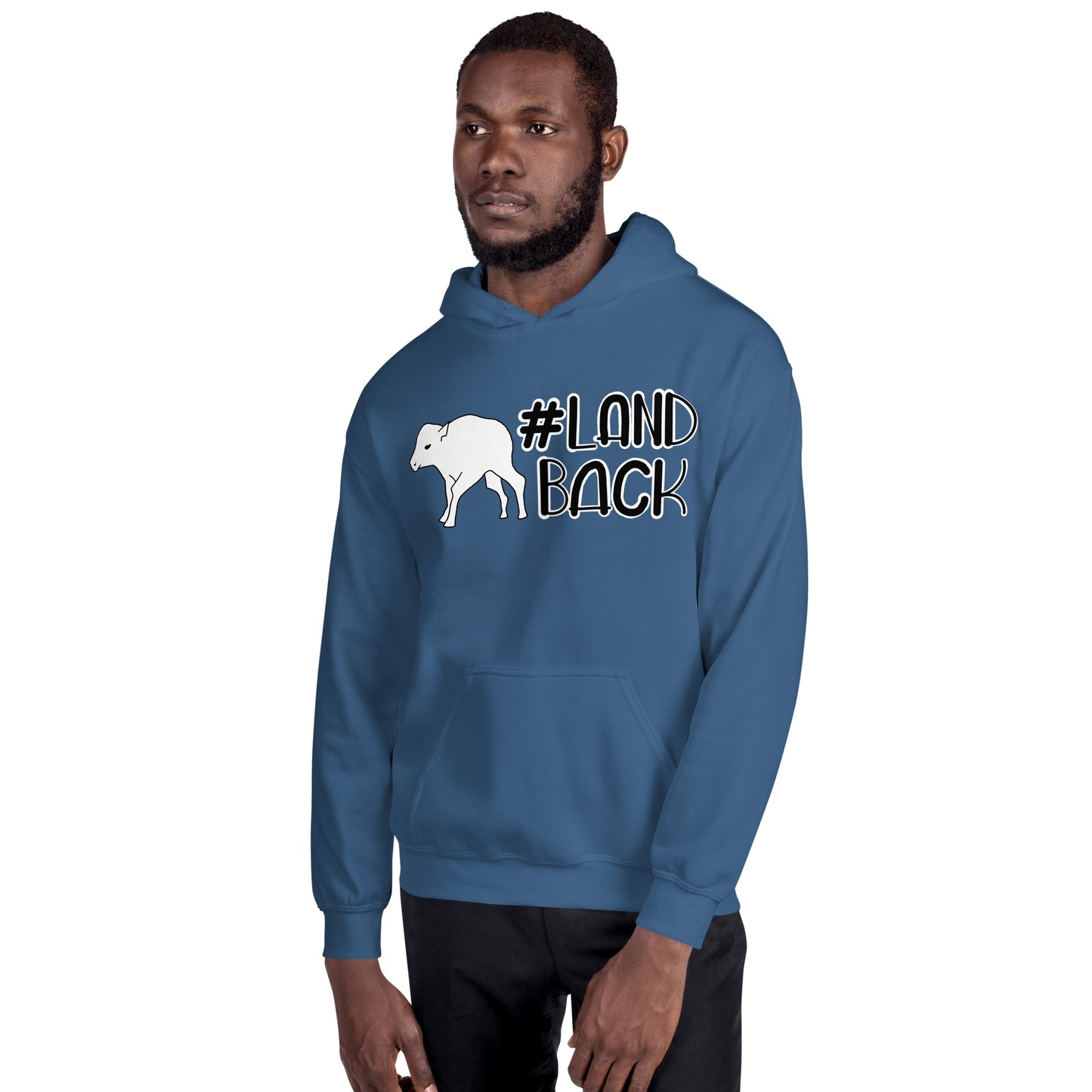 #LandBack White Buffalo Calf Unisex Hoodie