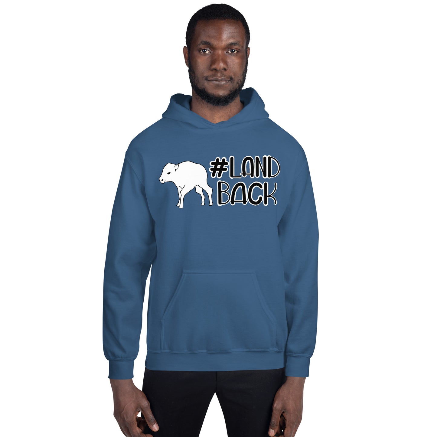 #LandBack White Buffalo Calf Unisex Hoodie