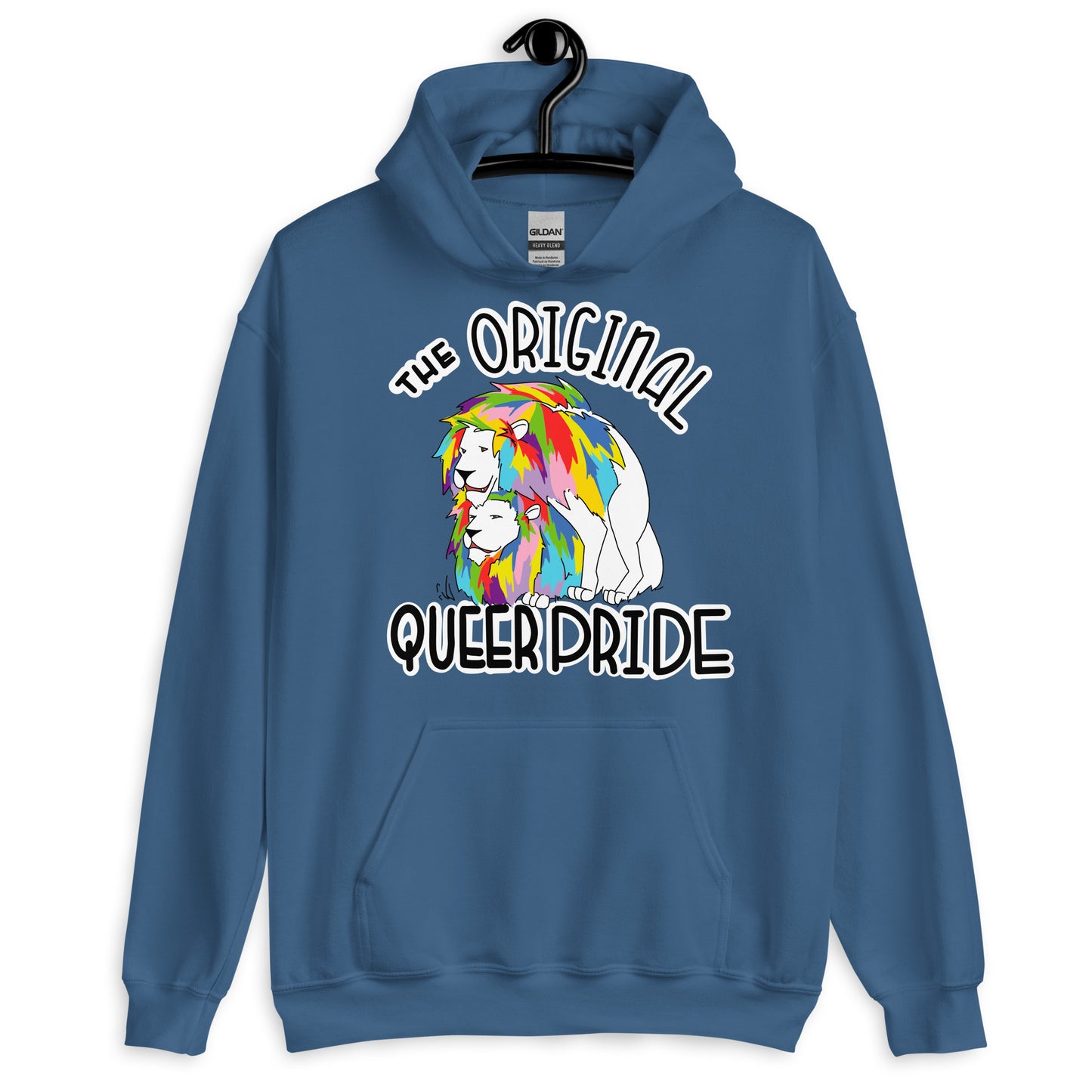 The Original Queer Pride White/Rainbow Lions Unisex Hoodie