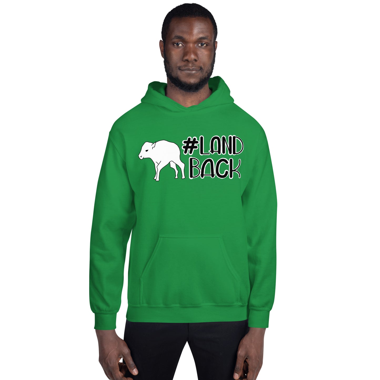 #LandBack White Buffalo Calf Unisex Hoodie