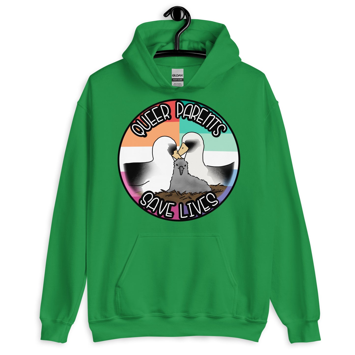 Queer Parents Save Lives - Gay/Lesbian Albatross Unisex Hoodie