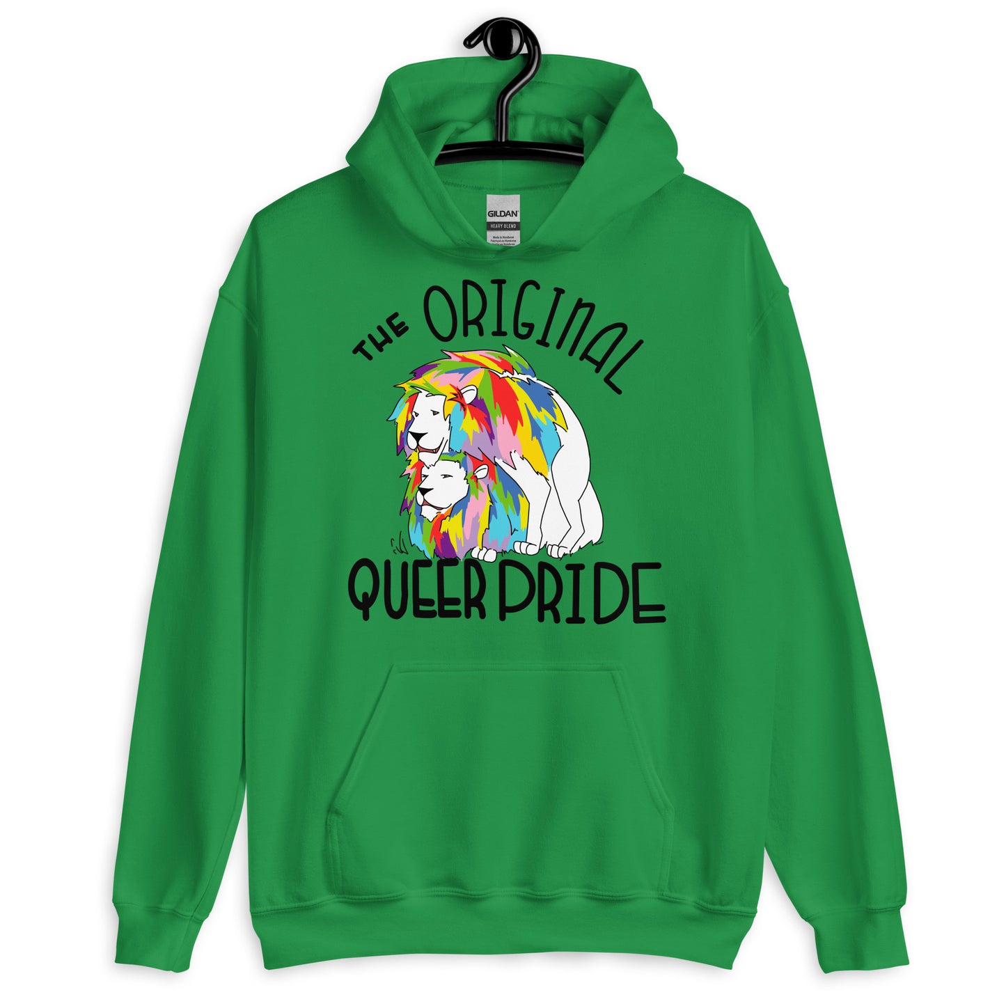 The Original Queer Pride White/Rainbow Lions Unisex Hoodie