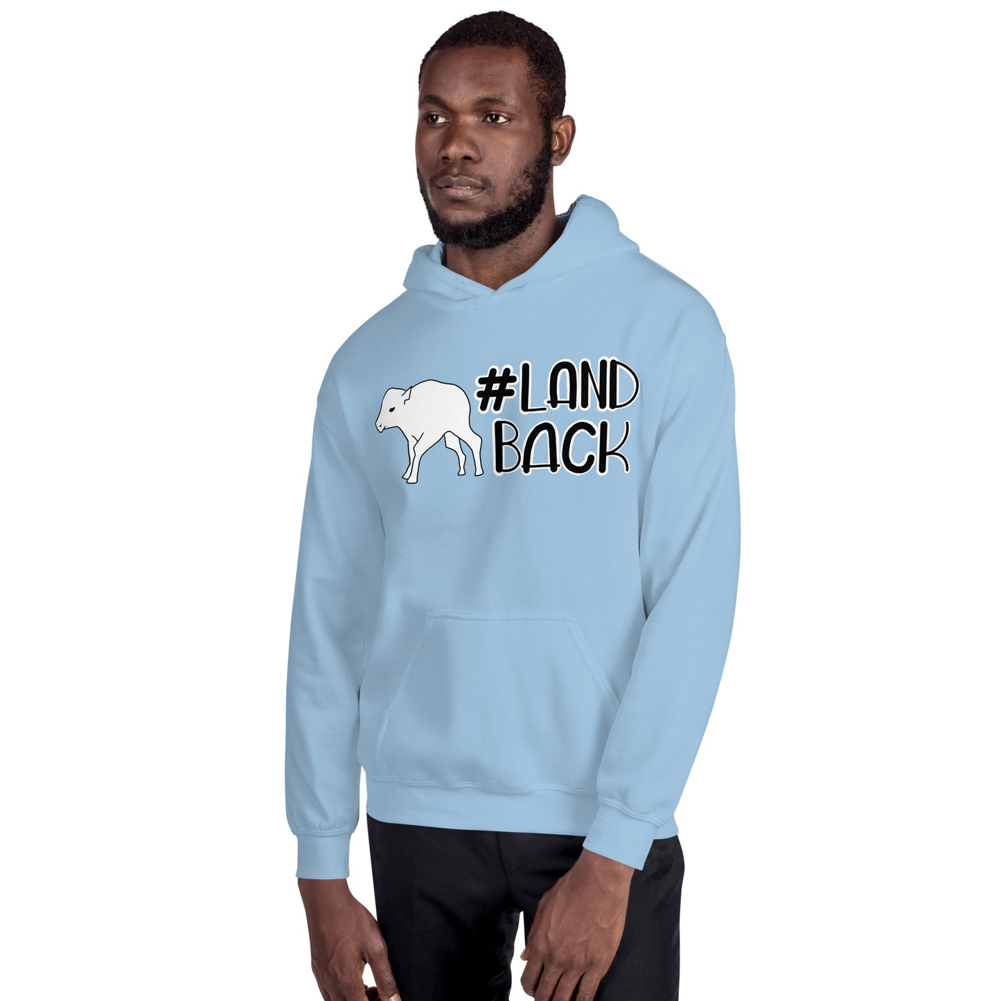 #LandBack White Buffalo Calf Unisex Hoodie