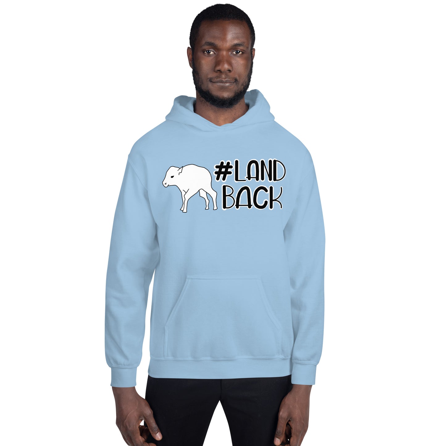 #LandBack White Buffalo Calf Unisex Hoodie