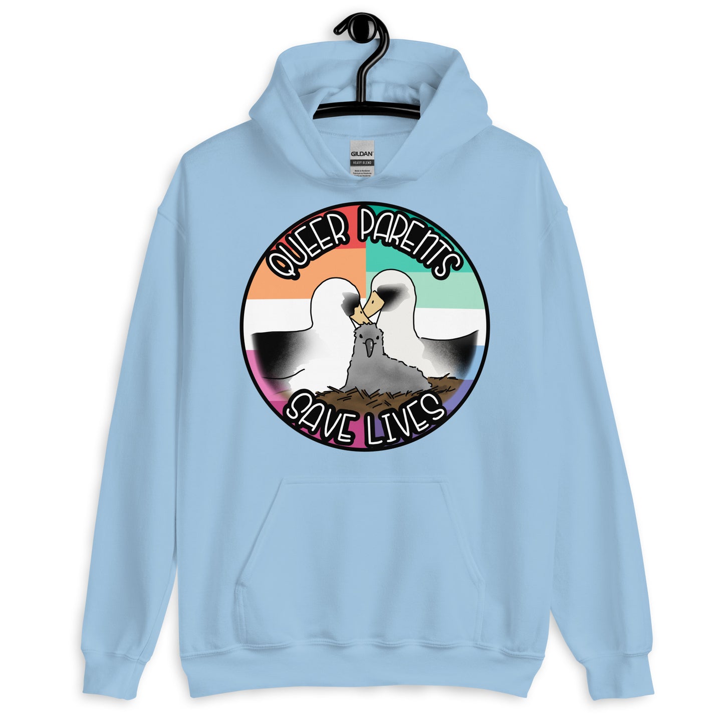 Queer Parents Save Lives - Gay/Lesbian Albatross Unisex Hoodie