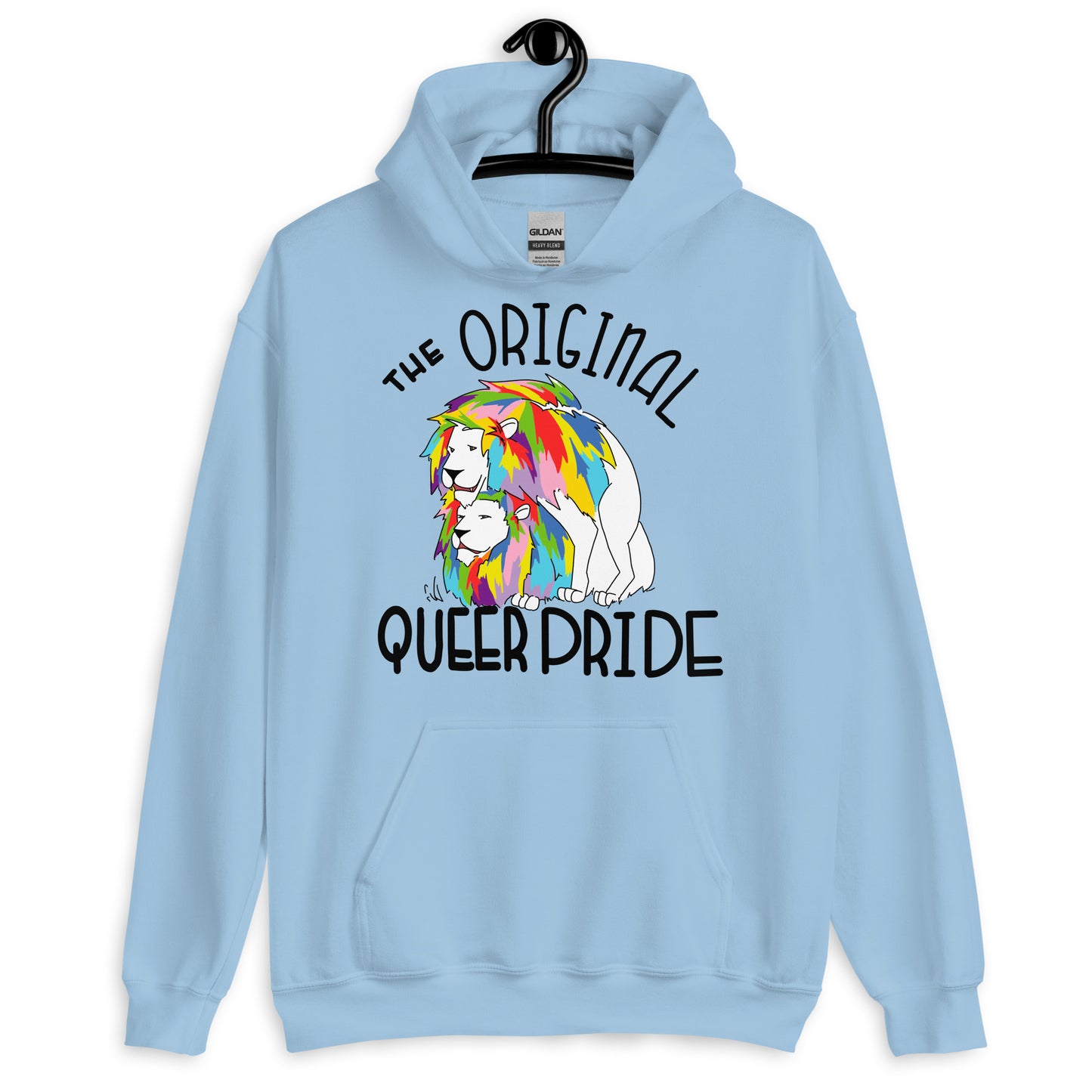 The Original Queer Pride White/Rainbow Lions Unisex Hoodie