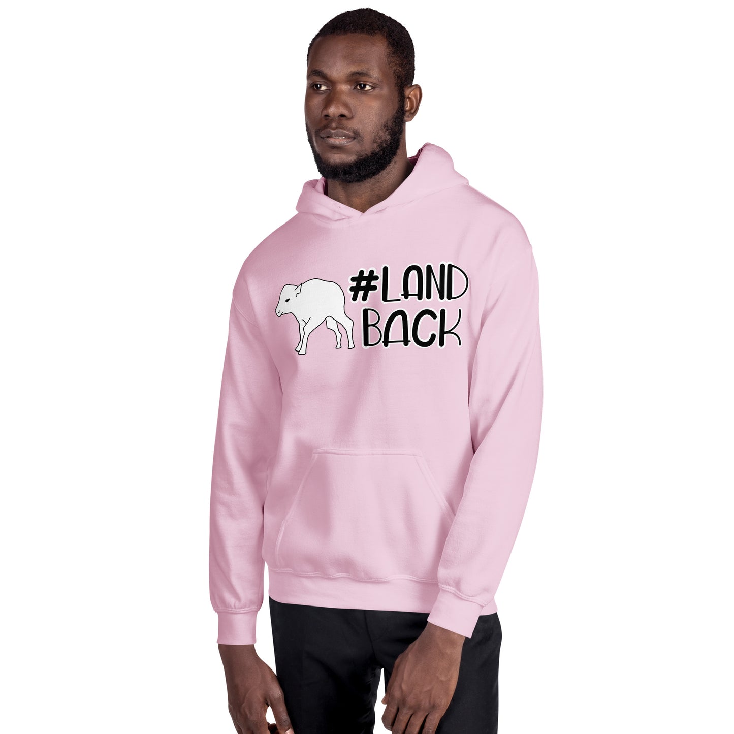 #LandBack White Buffalo Calf Unisex Hoodie