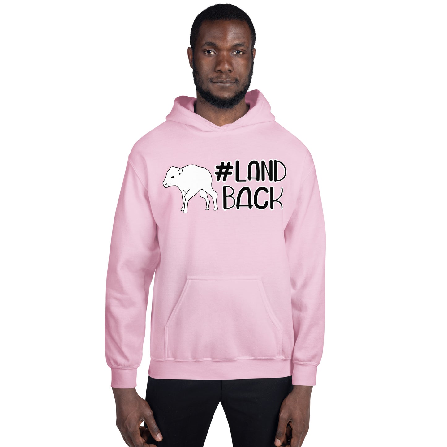 #LandBack White Buffalo Calf Unisex Hoodie