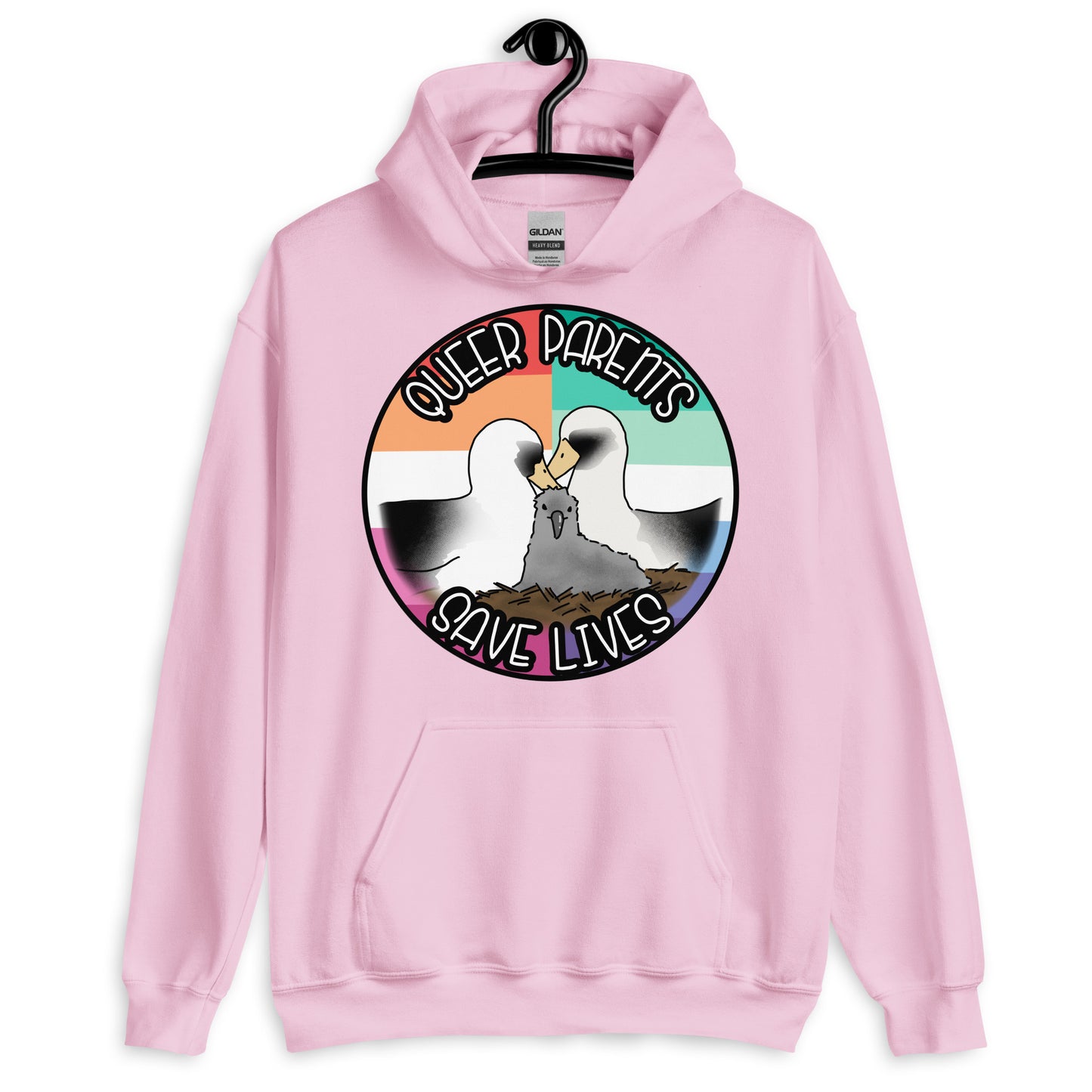 Queer Parents Save Lives - Gay/Lesbian Albatross Unisex Hoodie