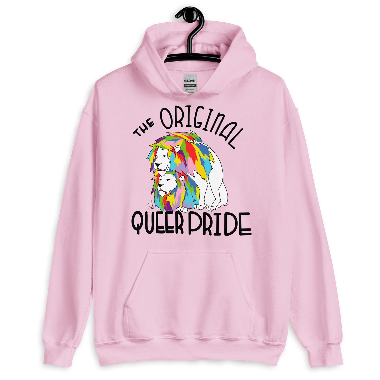 The Original Queer Pride White/Rainbow Lions Unisex Hoodie