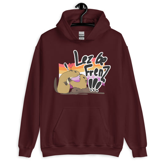 Lez Be Frenz Lesbian Marmots Unisex Hoodie