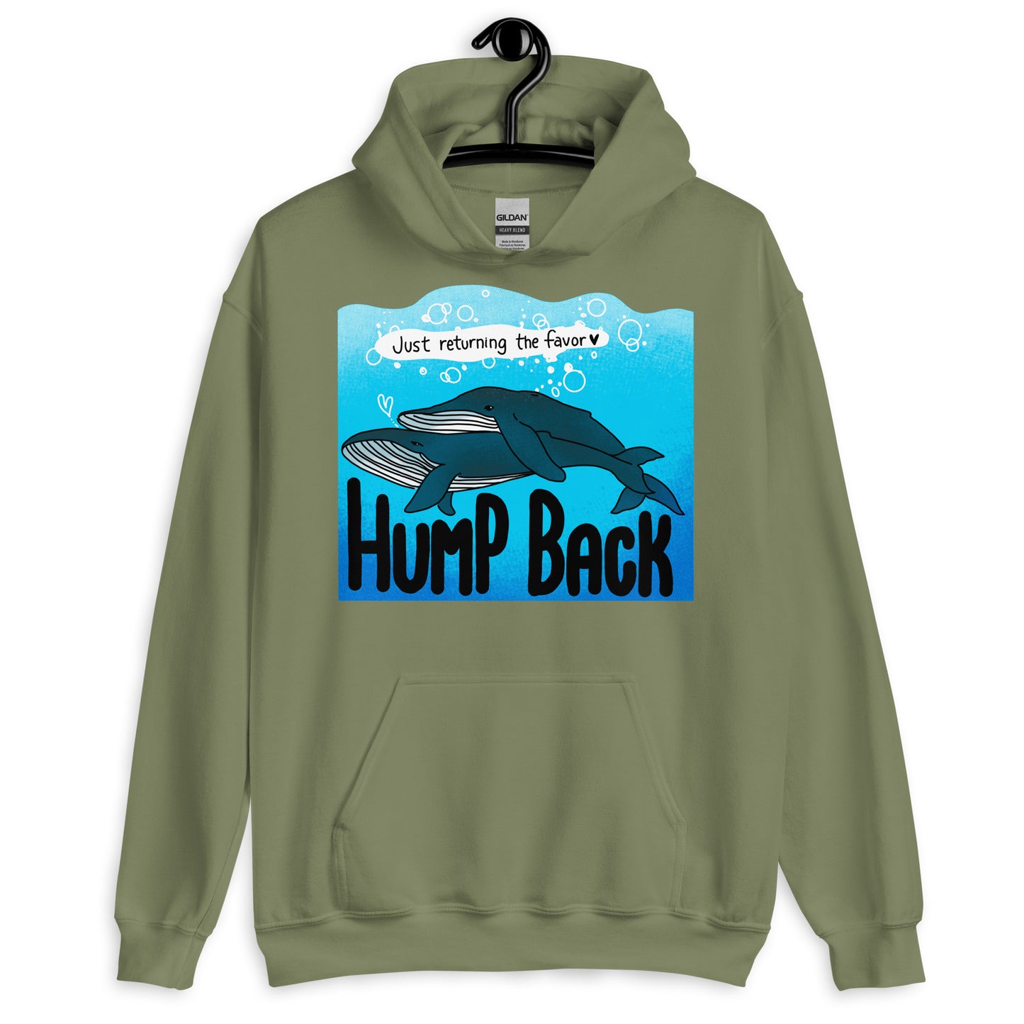 Humpback: Just Returning The Favor - Nature is Queer Unisex Hoodie