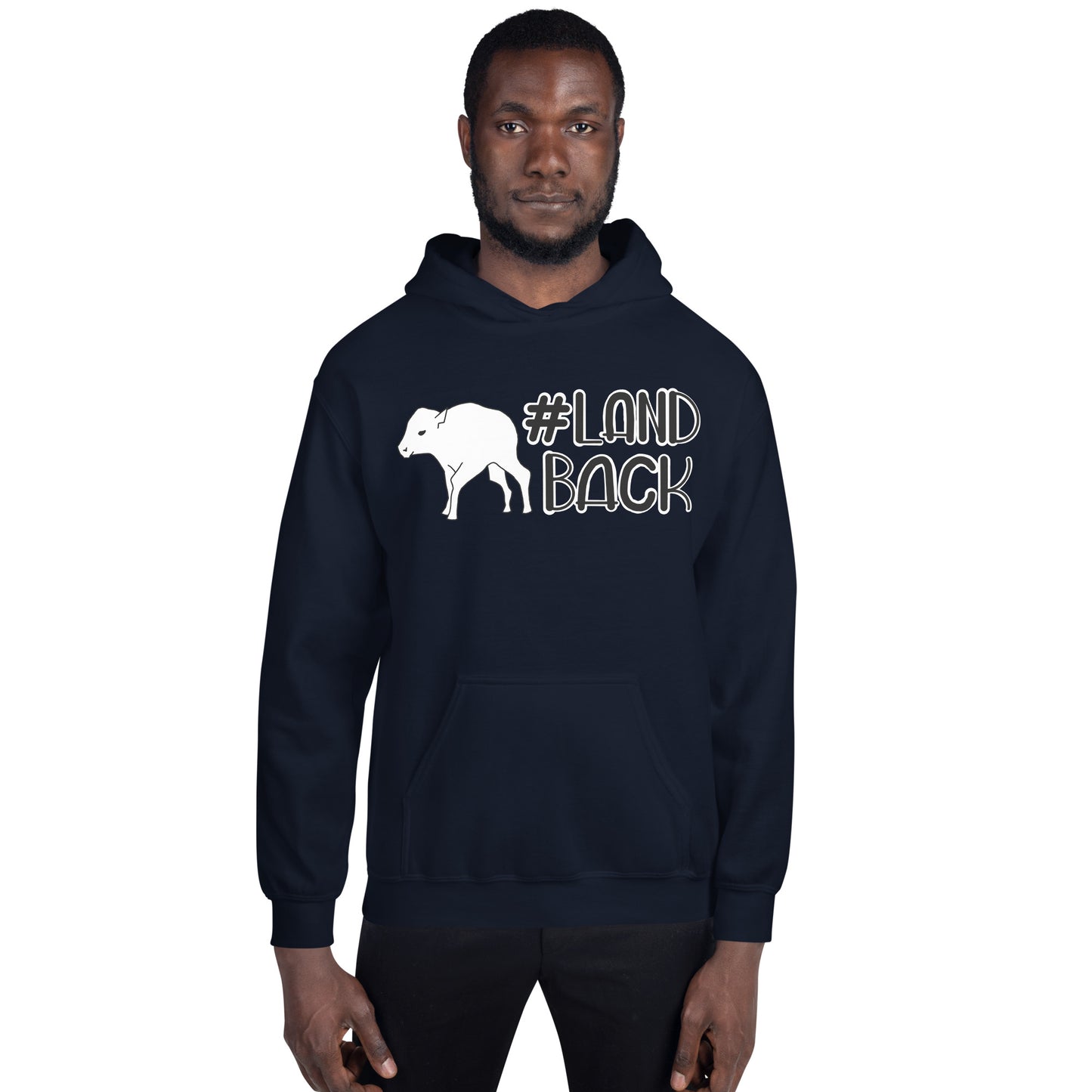 #LandBack White Buffalo Calf Unisex Hoodie