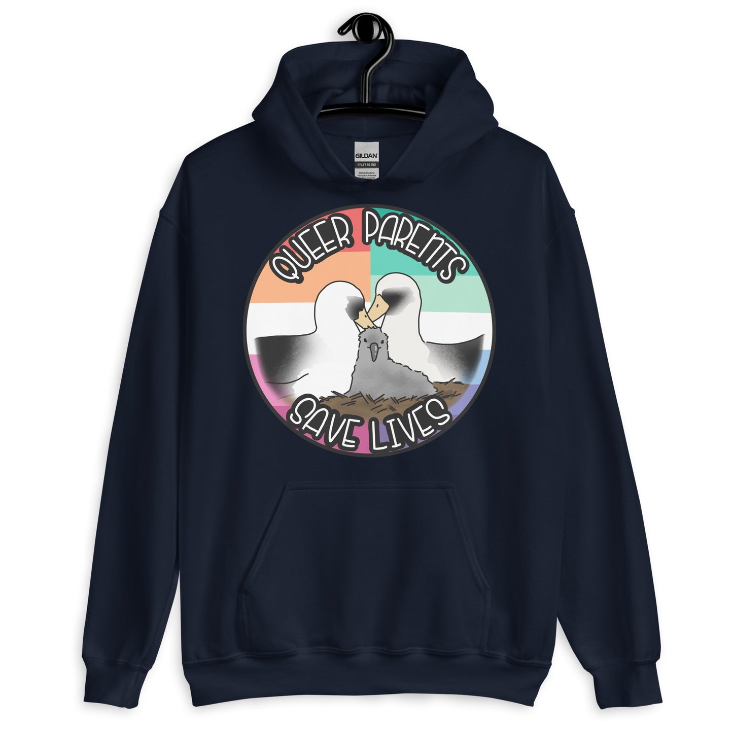 Queer Parents Save Lives - Gay/Lesbian Albatross Unisex Hoodie