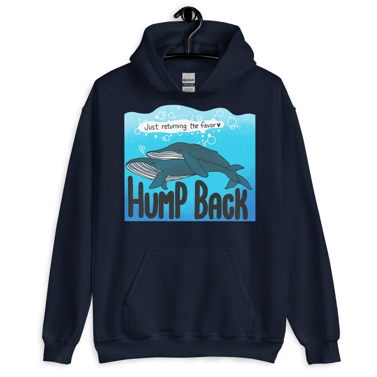 Humpback: Just Returning The Favor - Nature is Queer Unisex Hoodie