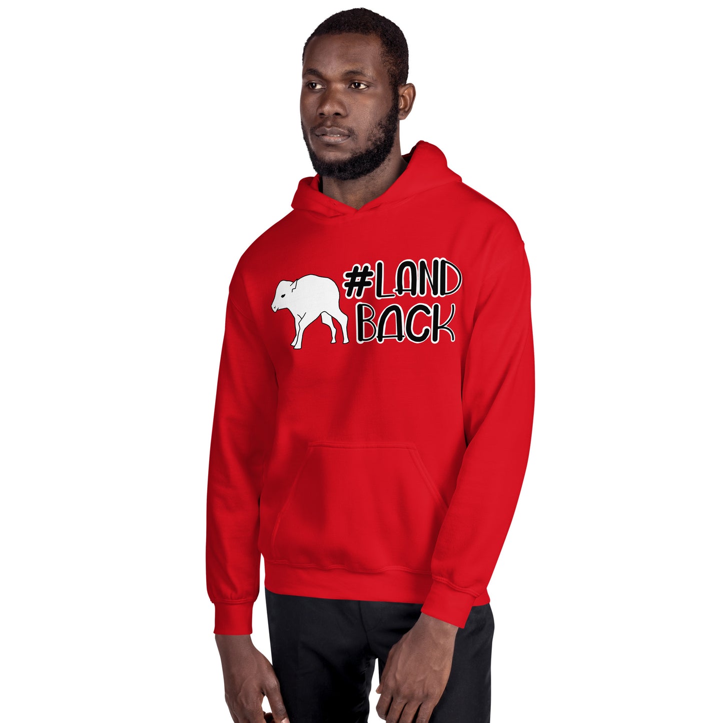 #LandBack White Buffalo Calf Unisex Hoodie