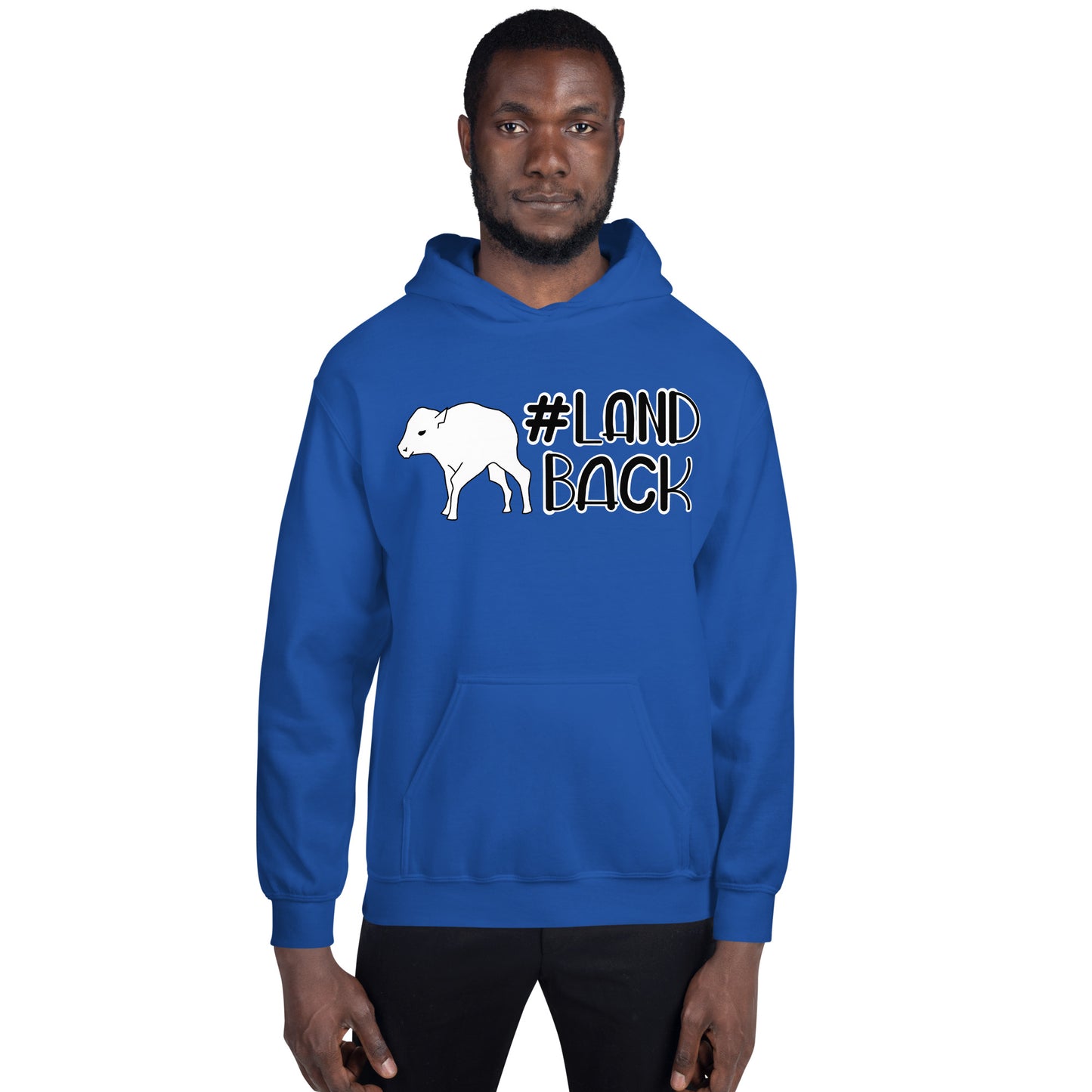 #LandBack White Buffalo Calf Unisex Hoodie