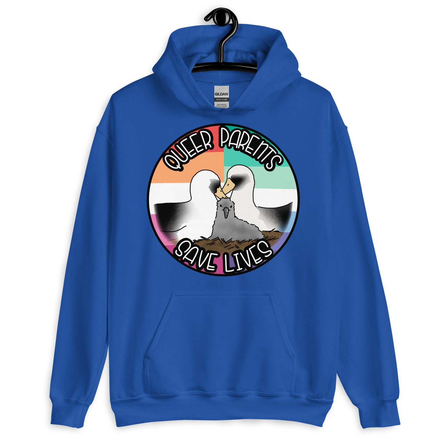 Queer Parents Save Lives - Gay/Lesbian Albatross Unisex Hoodie