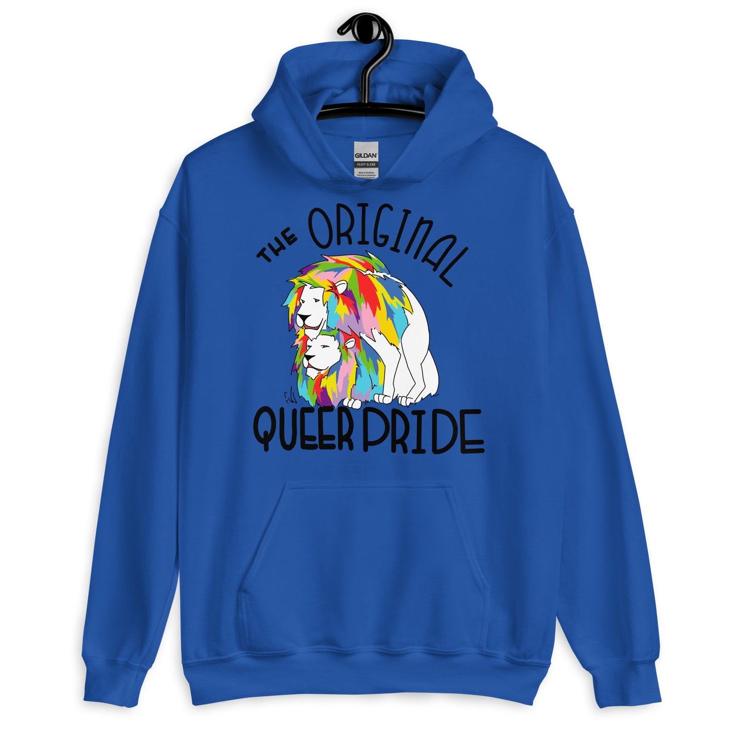 The Original Queer Pride White/Rainbow Lions Unisex Hoodie