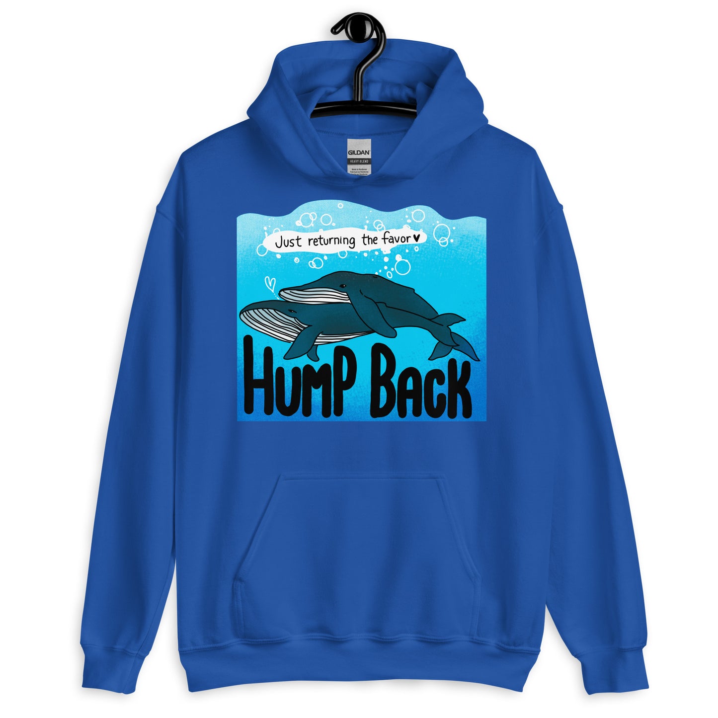 Humpback: Just Returning The Favor - Nature is Queer Unisex Hoodie