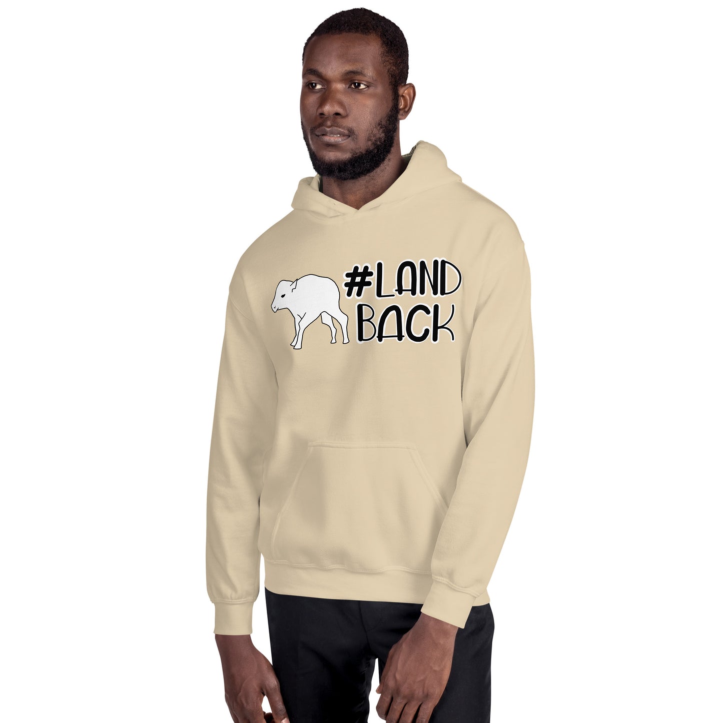 #LandBack White Buffalo Calf Unisex Hoodie