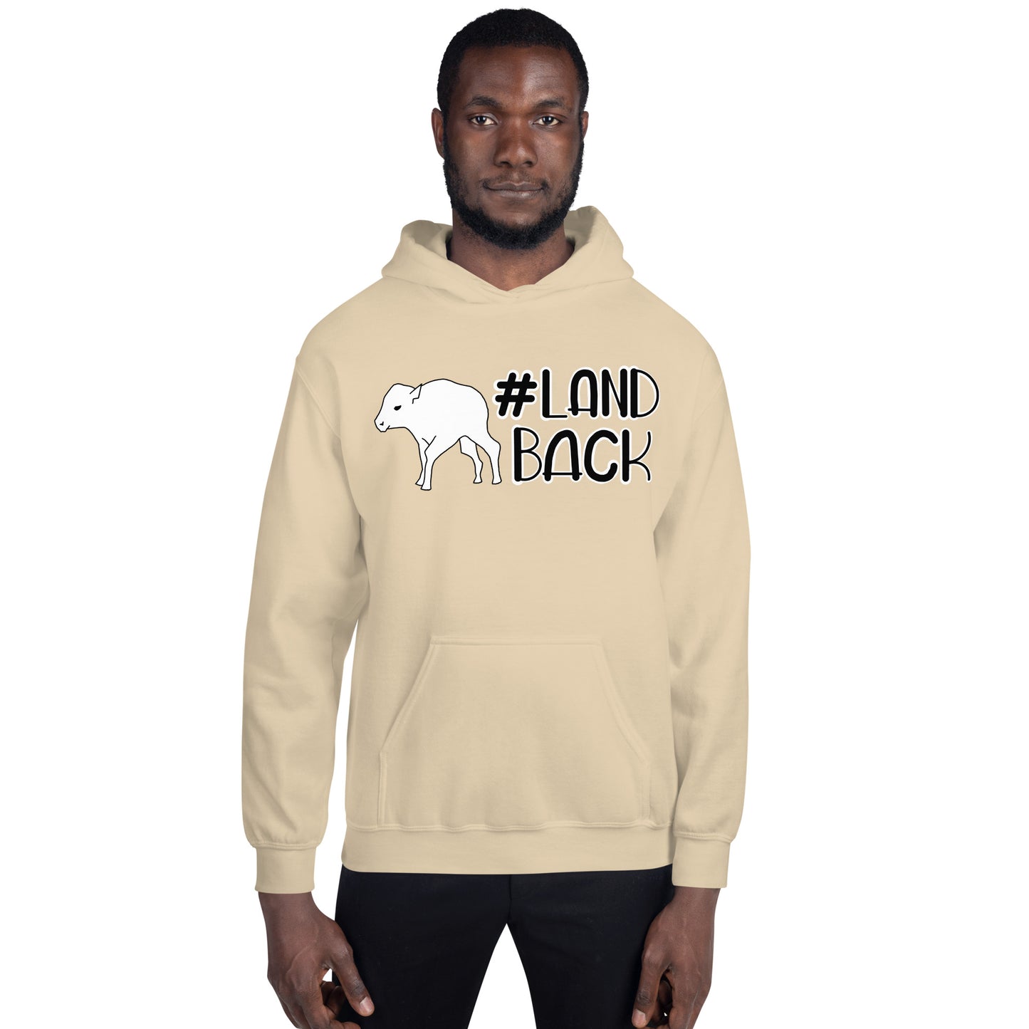 #LandBack White Buffalo Calf Unisex Hoodie