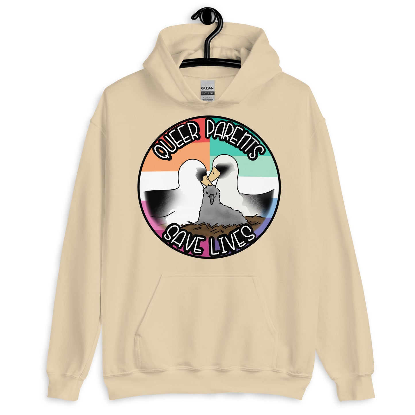 Queer Parents Save Lives - Gay/Lesbian Albatross Unisex Hoodie