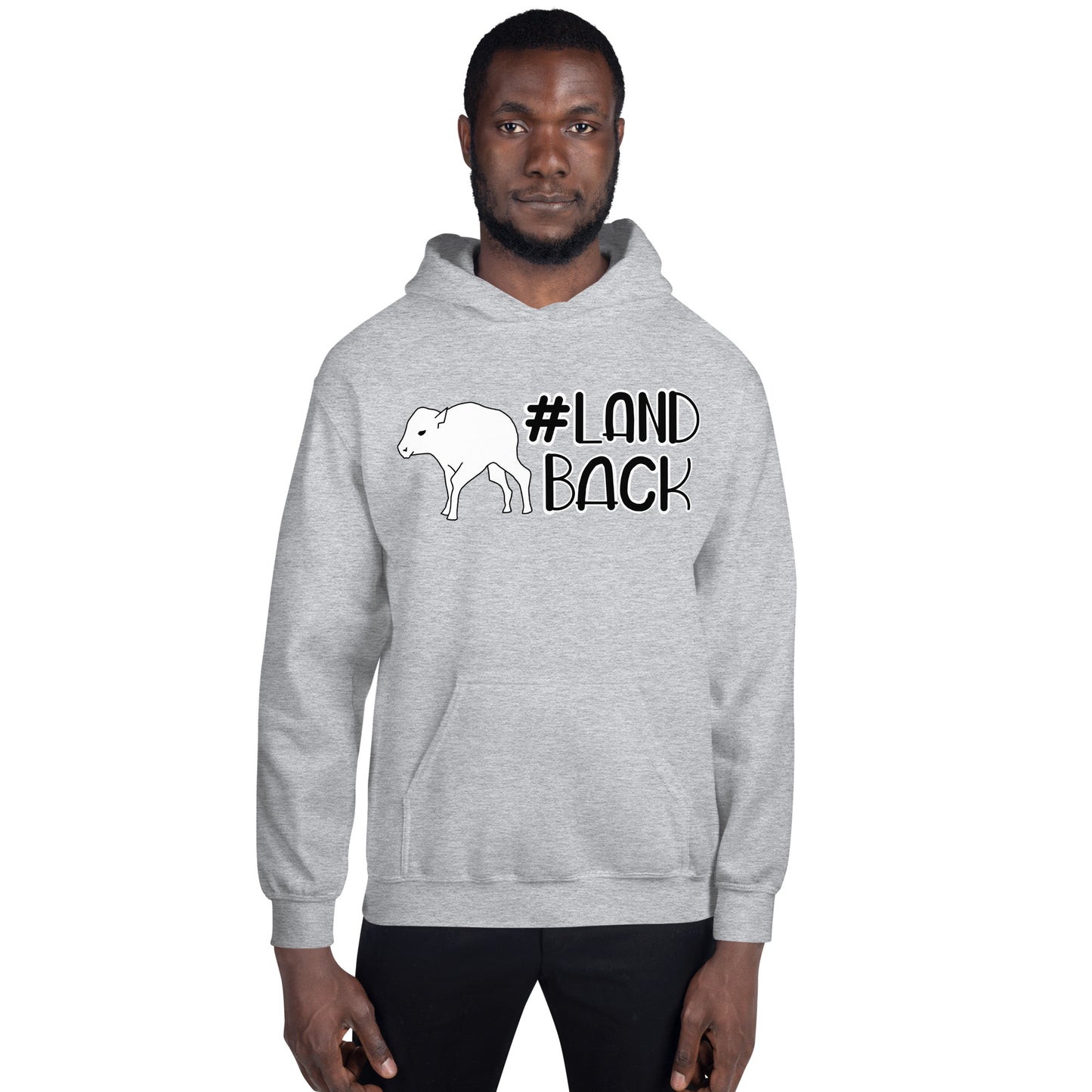 #LandBack White Buffalo Calf Unisex Hoodie