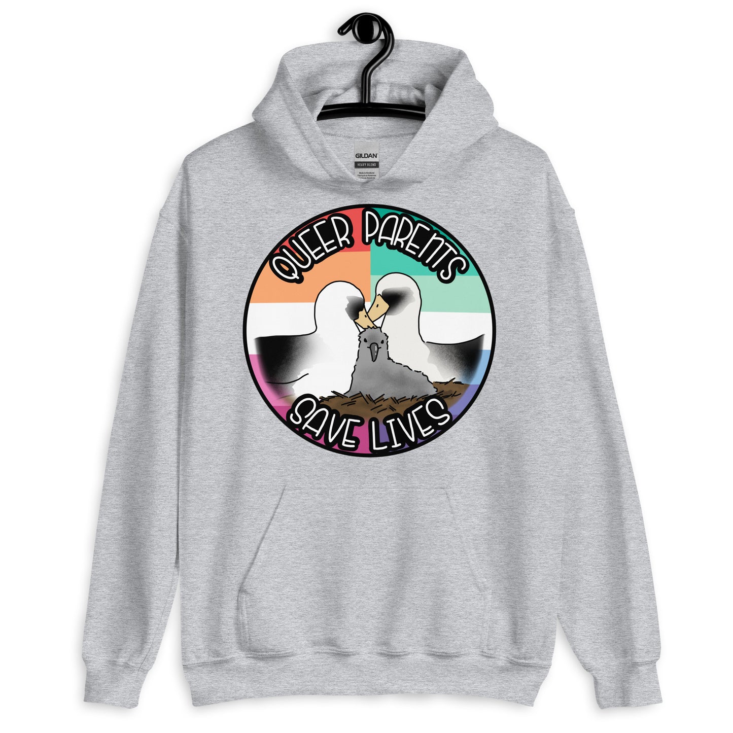 Queer Parents Save Lives - Gay/Lesbian Albatross Unisex Hoodie