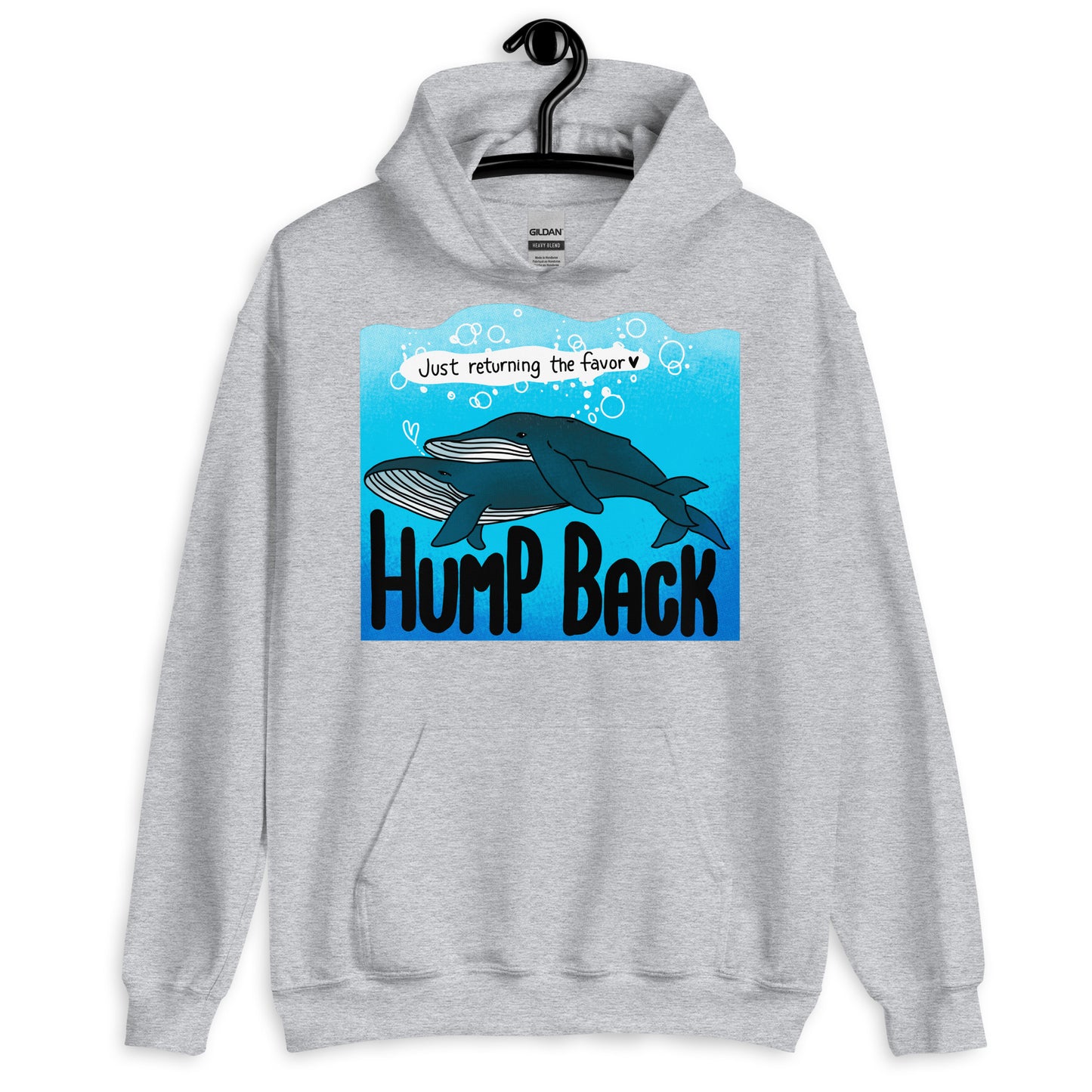 Humpback: Just Returning The Favor - Nature is Queer Unisex Hoodie