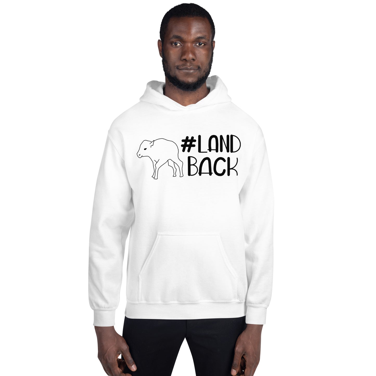 #LandBack White Buffalo Calf Unisex Hoodie