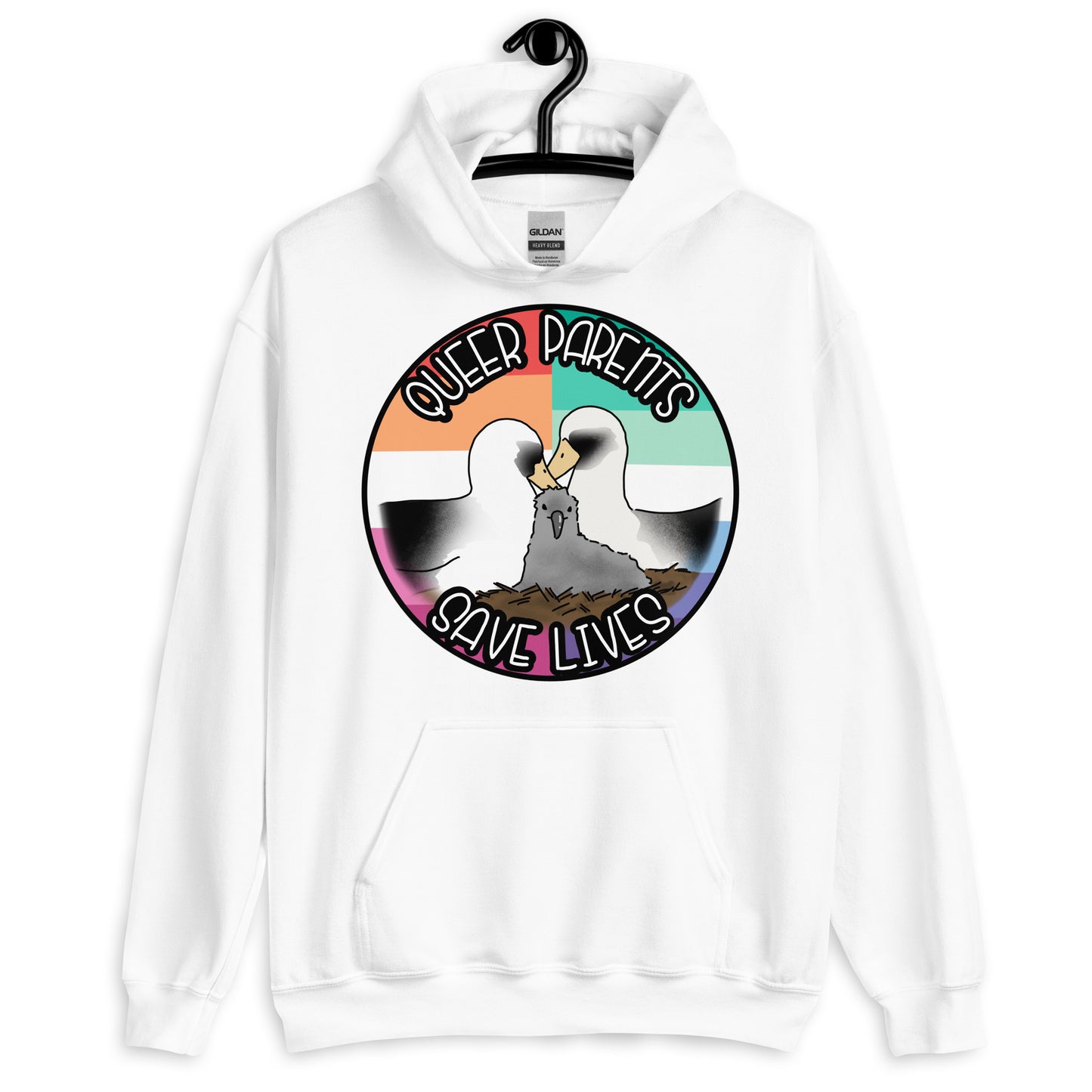 Queer Parents Save Lives - Gay/Lesbian Albatross Unisex Hoodie