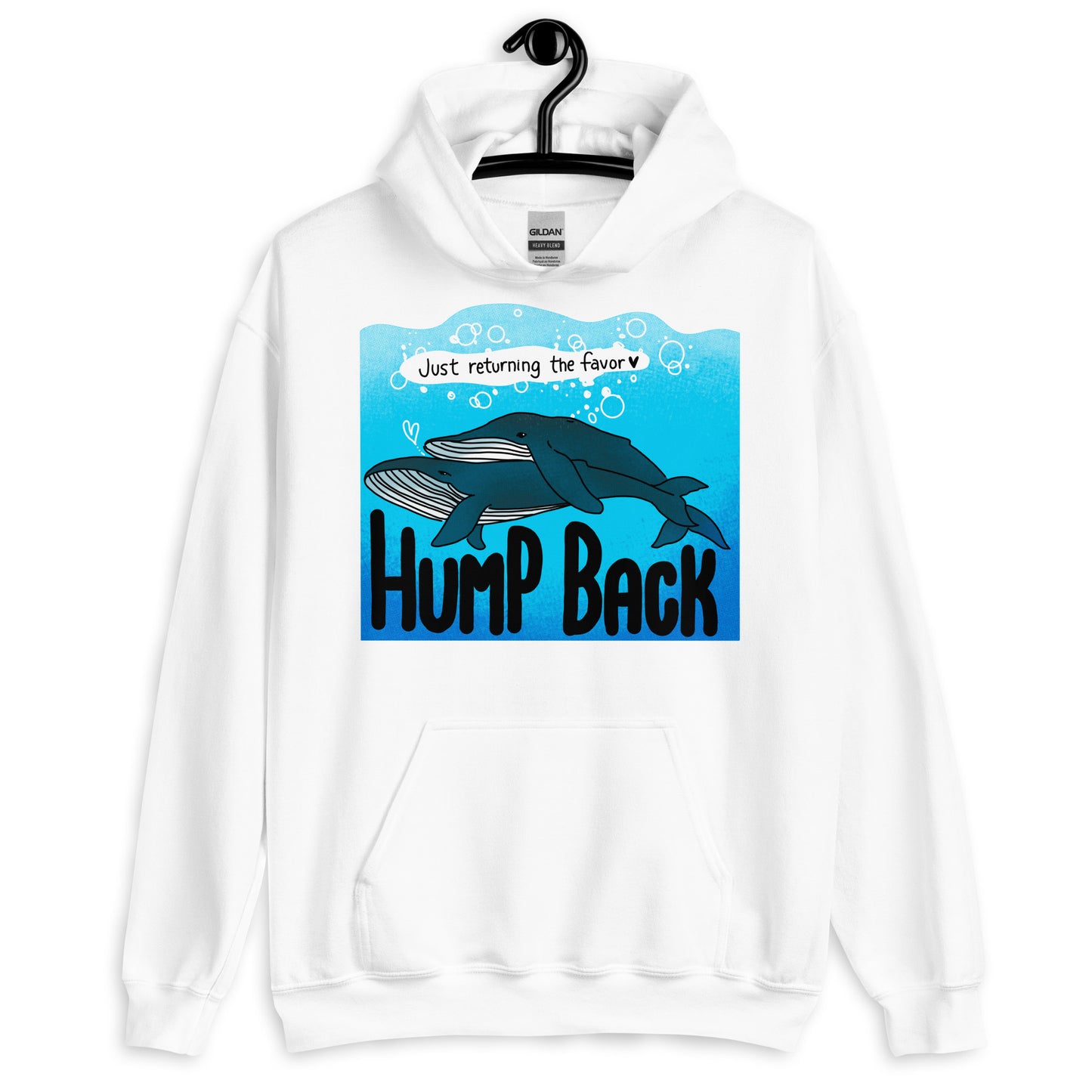 Humpback: Just Returning The Favor - Nature is Queer Unisex Hoodie