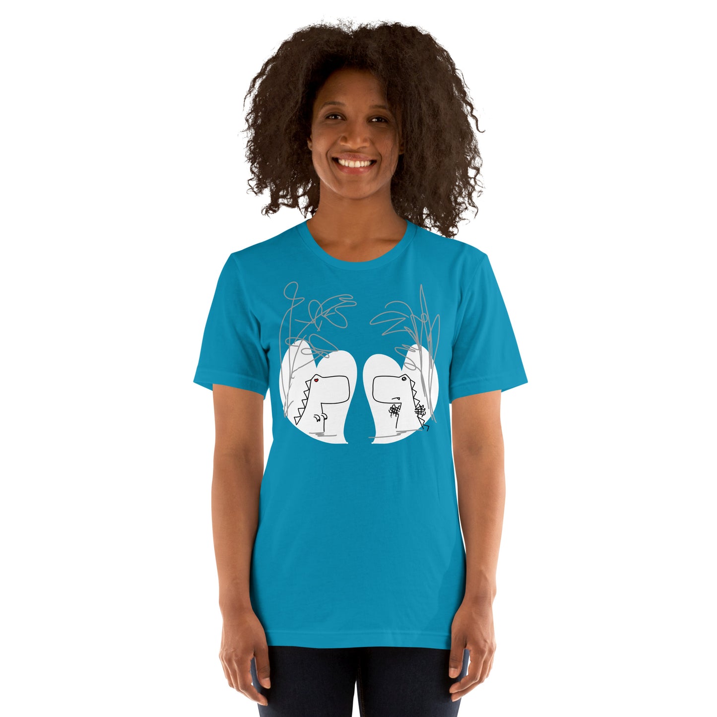 Dino Love DITL Bonus Panel Unisex t-shirt