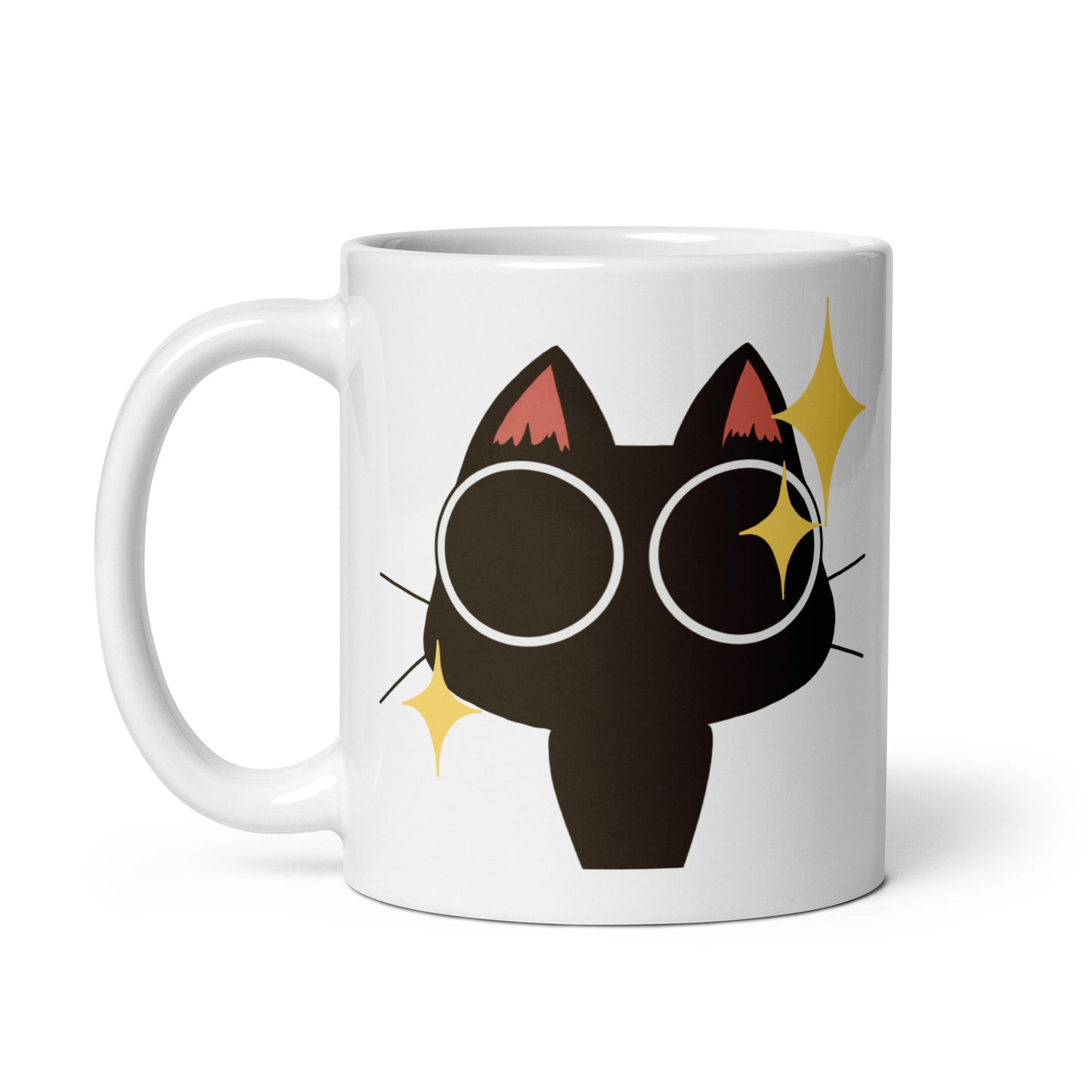 Stoner Kitty SDES White glossy mug