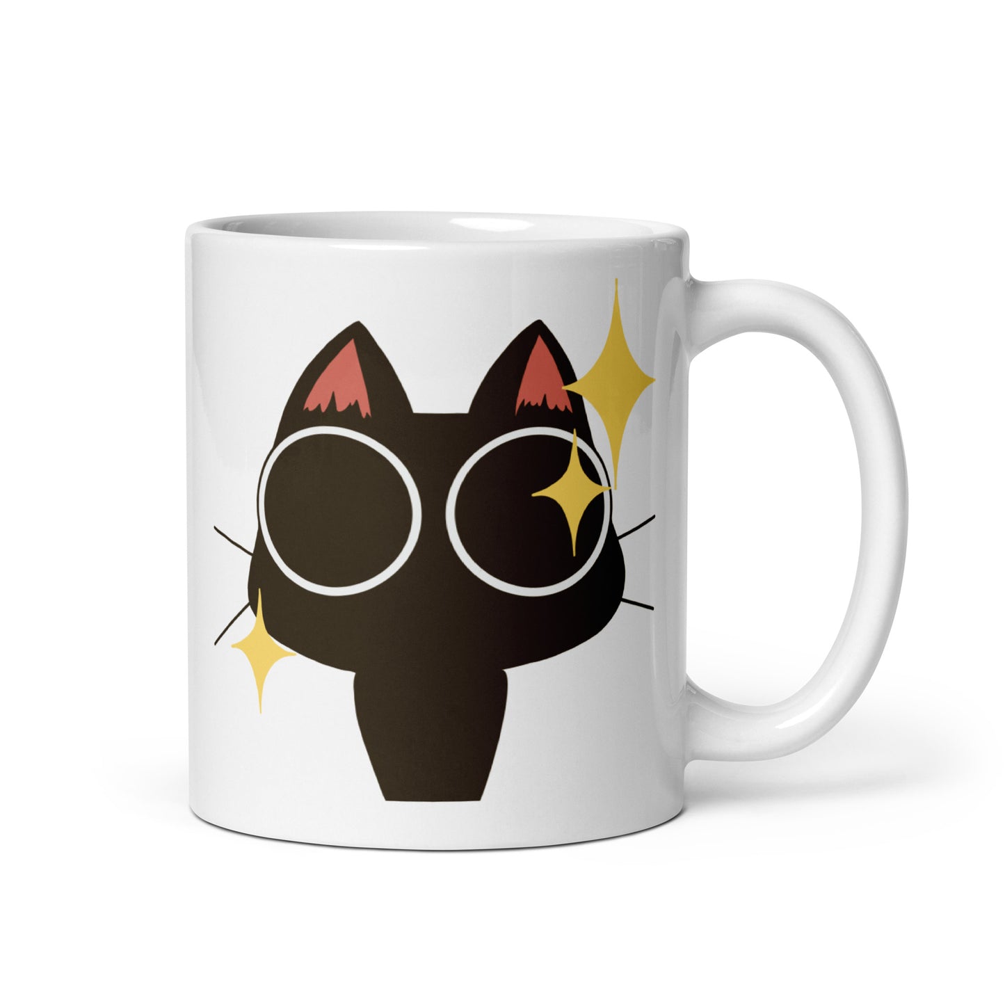 Stoner Kitty SDES White glossy mug