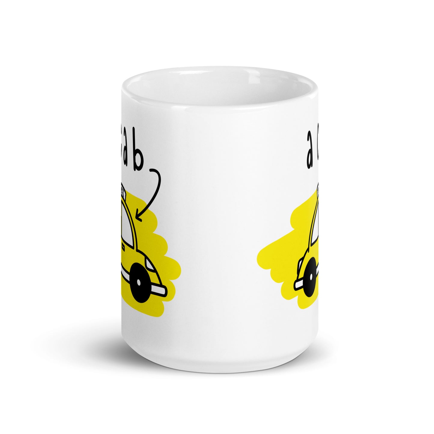 It's A CAB! White glossy mug