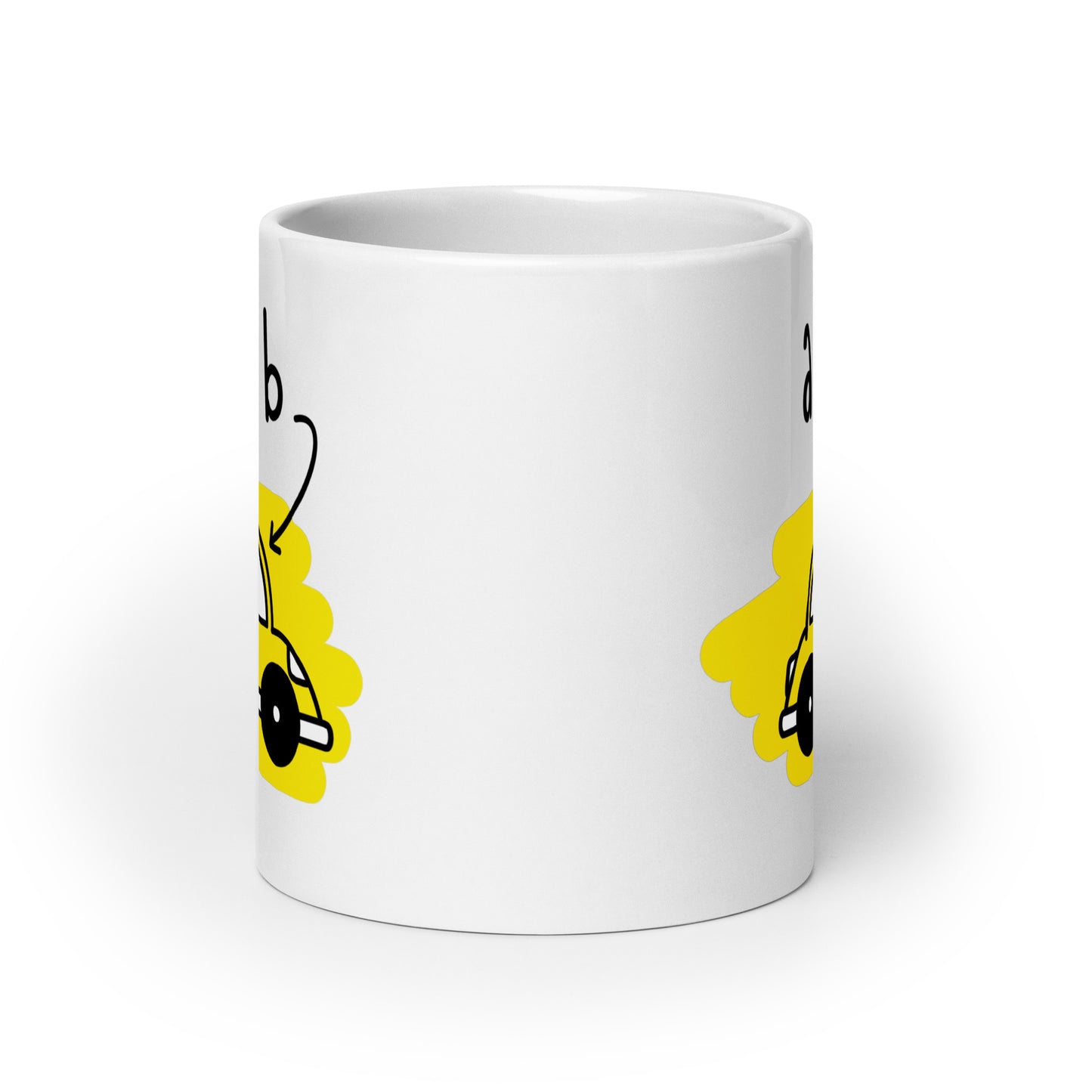 It's A CAB! White glossy mug