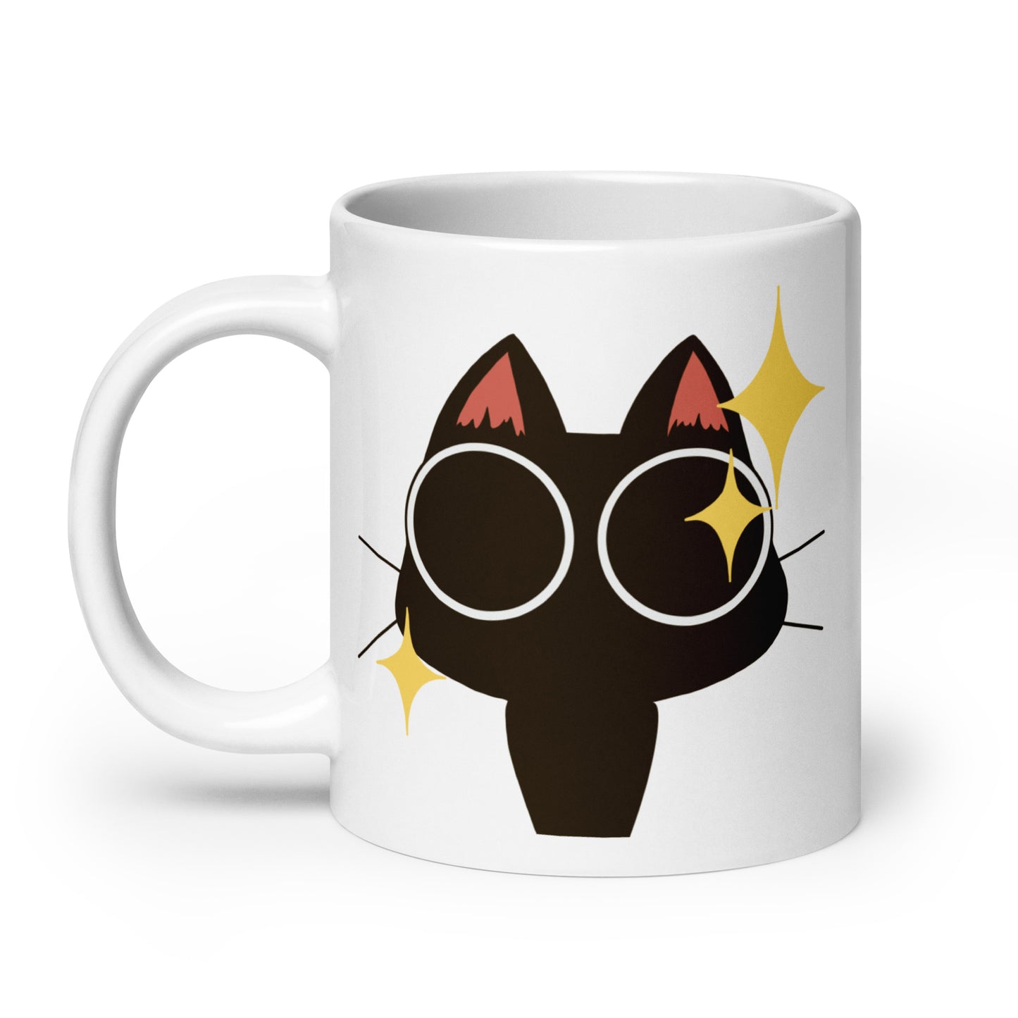 Stoner Kitty SDES White glossy mug