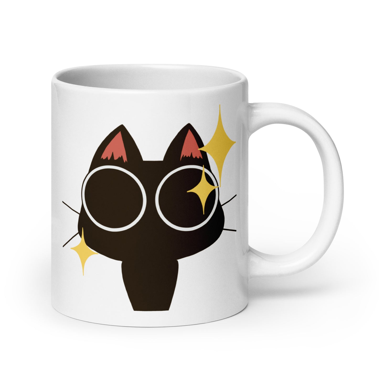 Stoner Kitty SDES White glossy mug