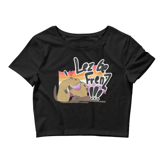 Lez Be Frenz Lesbian Marmots Crop Tee